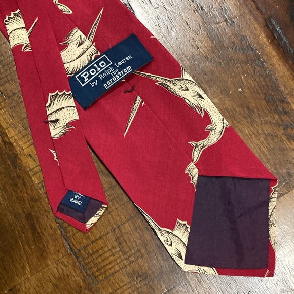 vintage Polo Ralph Lauren Nordstrom silk swordfish tie - Picture 6 of 9